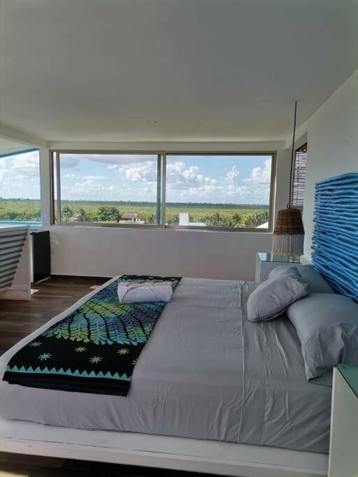 Bonita Habitacion Con Pequena Piscina A Aire Libre Puerto Morelos Bagian luar foto