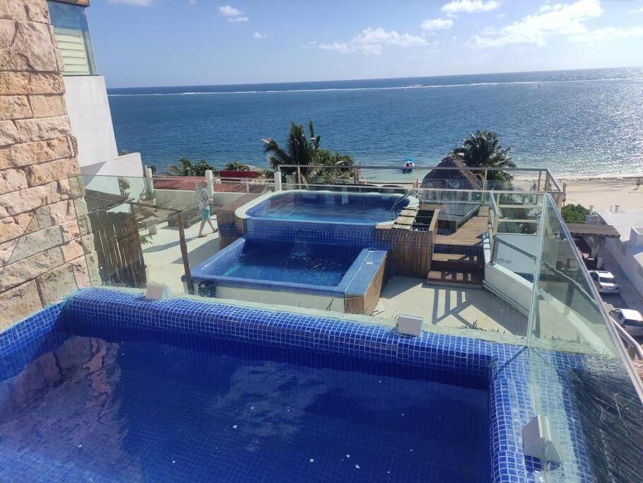 Bonita Habitacion Con Pequena Piscina A Aire Libre Puerto Morelos Bagian luar foto